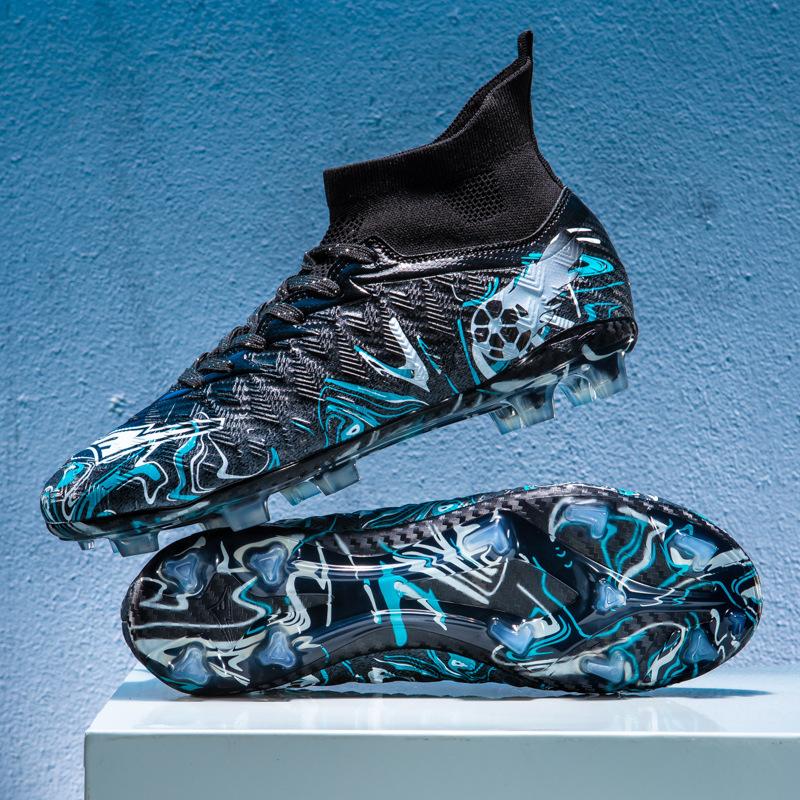 Scarpe da calcio alte uomo e donna tacchetti lunghi TF tacchetti spezzati scarpe da allenamento erba artificiale scarpe sportive giovanili