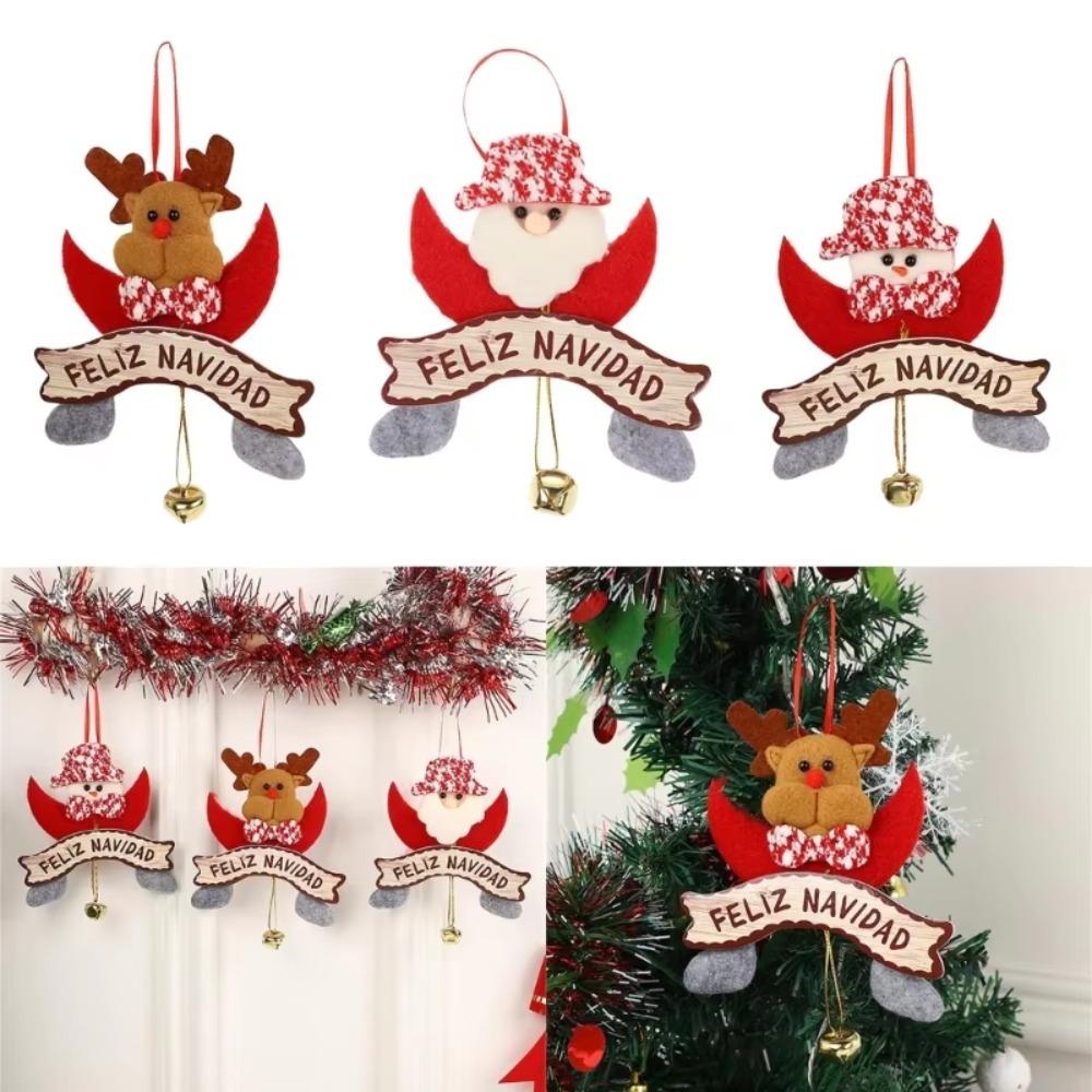 with Metal Bell Christmas Snowman Bell Ornament Christmas Tree Hanging Decoration  Holiday Supplies