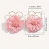 Elegant Golden Heart Flower Earrings for Women