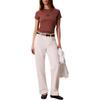 Calvin Klein Round Neck Logo Letter Short Sleeve T-Shirt Women Tops 47F240G-41J