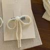 Aesthetic Bowknot Hairpin Duckbill Hair Clip Barrettes Korean Side Pin Lady Beaded Hairclip Hair Styling Accessory 2pcs
