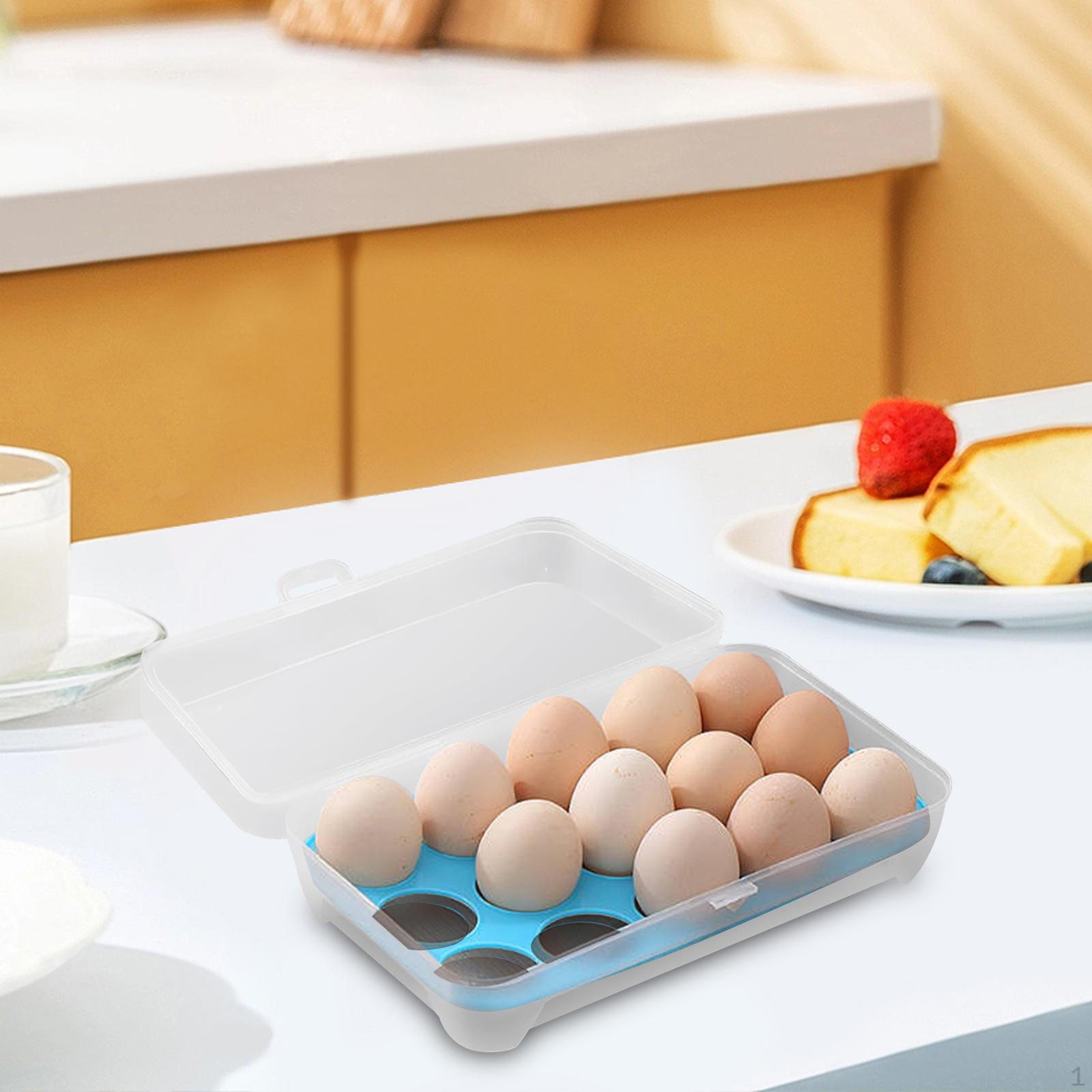 Лоток для яиц 15 ячеек многоразовая коробка для овощей с крышкой подставка для тарелок для кладовых инструментов синий 613₽