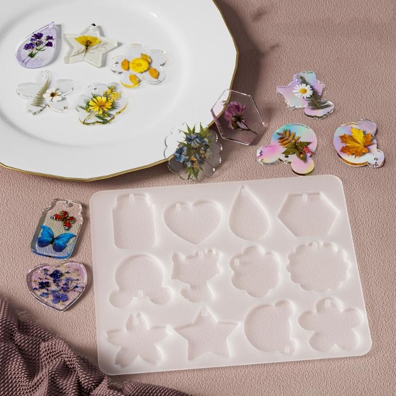 Durability Silicone Mold For Resin Crafts Hearting Cats Charms Jewelry Making Tools