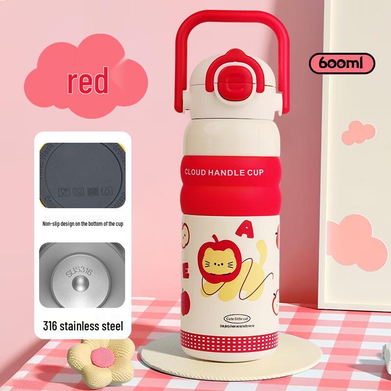 Shangqi Cute Cartoon Dual-Drink Insulated Water Bottle