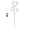 Glitter Heart Shaped Picks Foam Hearts Floral Sparkly Stick For Valentine's Day Wedding Party Decorations Home Vase Supplies