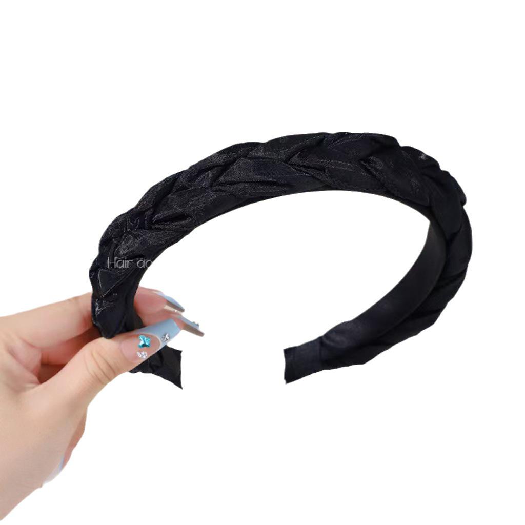 2023 Polka Dot Braid Headband with High Crown for a Slim Face Look