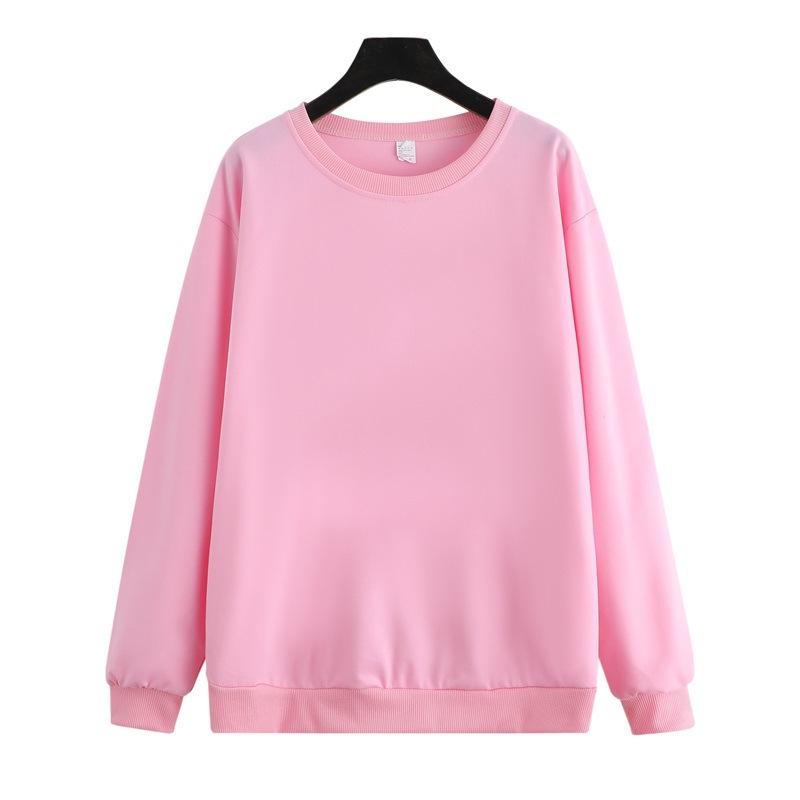 European & American Solid Color Round Neck Velvet Pullover Loose Sweatshirt - Long Sleeve 2023 Autumn/Winter Jacket