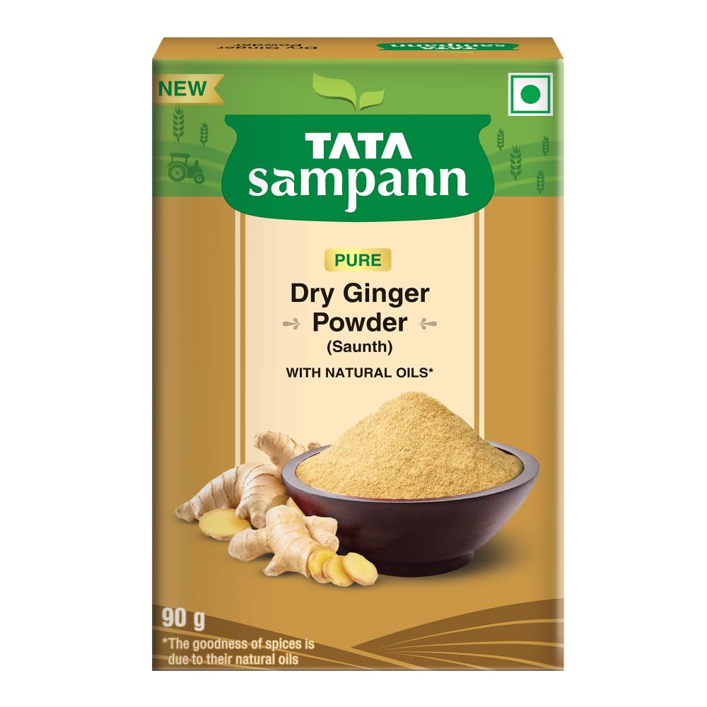 

Tata Sampann Pure Dry Ginger Powder 90 g For Cooking Baking Tea And Healthy Recipes
