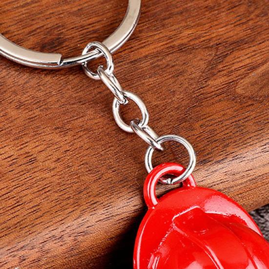 Hard Hat Keychain Portable Mini Helmet Design Bright Color Key Chain Compact Size Key Identifier Backpack Accessory