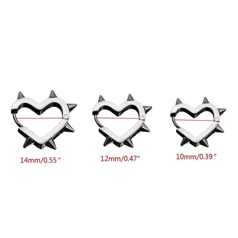 Punk Titan-Stahl Dorn Ohrstecker für Damen Herren Ohrklemme Lustiger Street Hip Hop Ohrring Gotischer Schmuck Geschenk