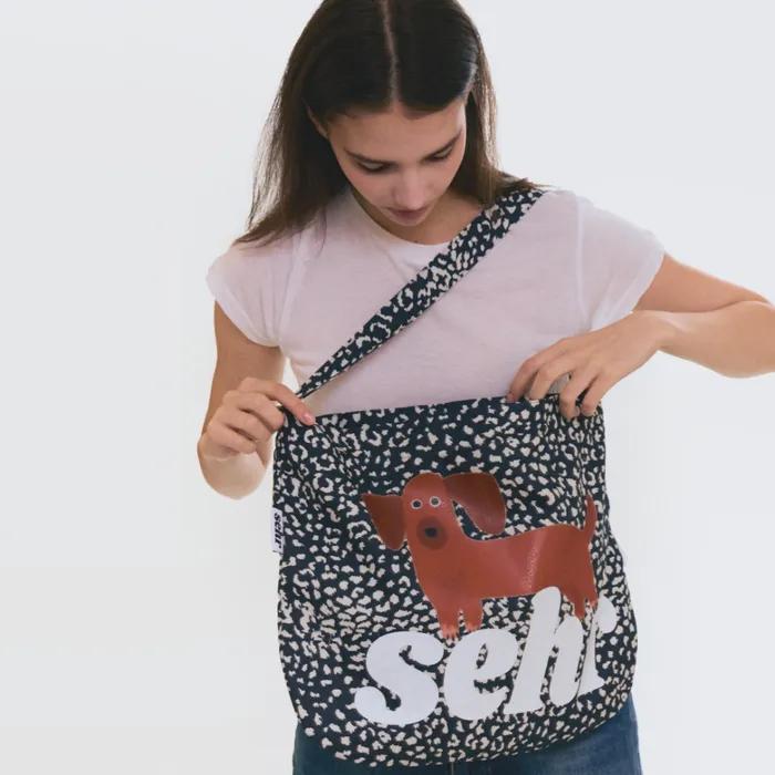 My Puppy Leopard Easy Bag (Navy)