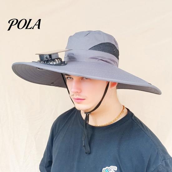Cooling Fan Sun Hat For All-day Wear Wide-Brimmed Outdoor with Dual-Power Design With Solar Charging USB Hiking Cycling Fishing Panel Hot Summers