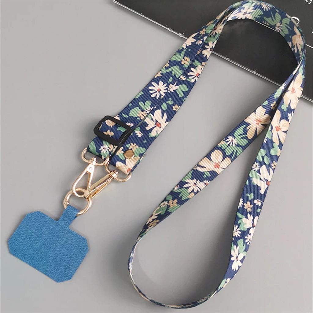 Green Leaves Adjustable Neck Cord Phone Strap Mobile Phone Straps Patch Cell Holder Phone Hanging Cord Phone Lanyards Strap