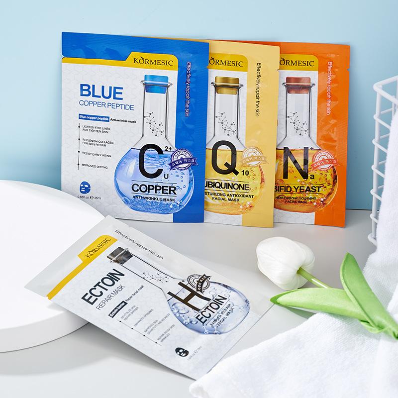

10 шт. Маска для лица подтягивающая и подтягивающая Blue Copper Peptide Mask