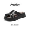Augustine Bag Head Half Slippers Women's 2025 New Summer Thick-soled Roman Cool Slippers One Pedal Outside Slippers