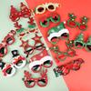 Christmas Decorations New Year Photo Prop Santa Claus Glasses Elk Christmas Glasses Frame Xmas Tree