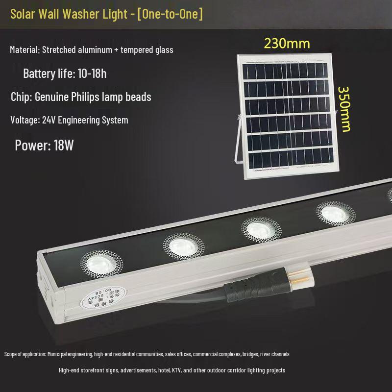 Outdoor Solar LED Wall Washer Lights for Villas and Buildings