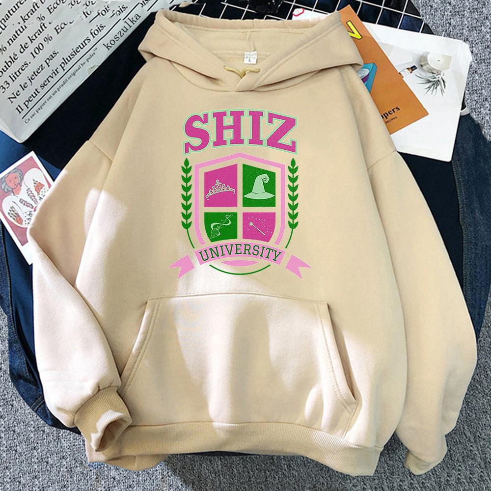 Shiz University Hoodie Fashion Women Aesthetic Graphic Movie Wicked Hoodie Unisex Vintage Elphaba Glinda Pullovers Sweatshirts