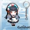 Portachiavi Acrilico Genshin Impact da 12cm Accessori Zaino Studente Hu Tao Yoimiya Zhongli Raiden Shogun Accessori Regali per Feste