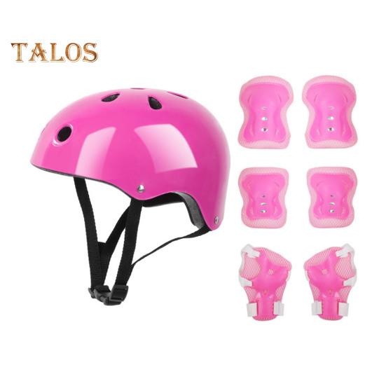 7ks/sada Dětská sada ochranných pomůcek na bruslení Kolečkové brusle Skateboard Kolo Cyklistická koloběžka Nastavitelná přilba Kolenní chránič loktů Chránič zápěstí