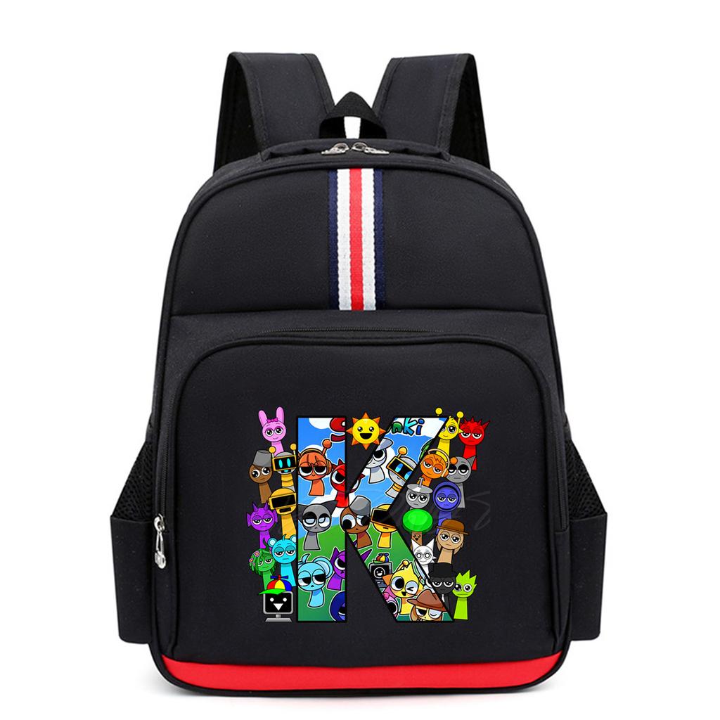 New School Style Primary School Students Large-capacity Schoolbag, Letter Printing Cartoon Trend Children's Versatile Backpack