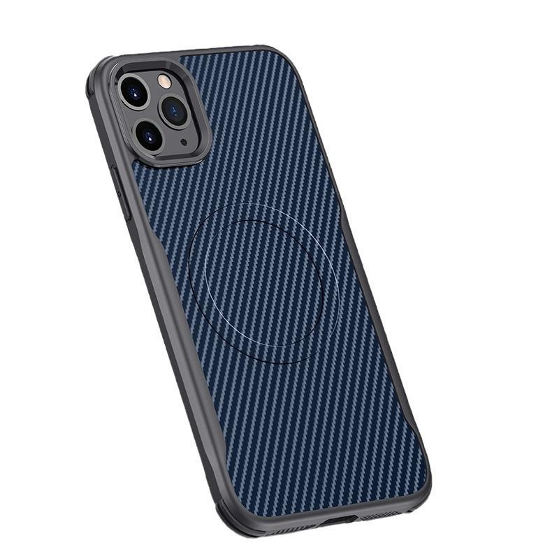 Applicable to Apple 17 mobile phone case, new carbon fiber pattern 16 magnetic suction 15 anti-drop 14pro personalized mobile phone case 13pro