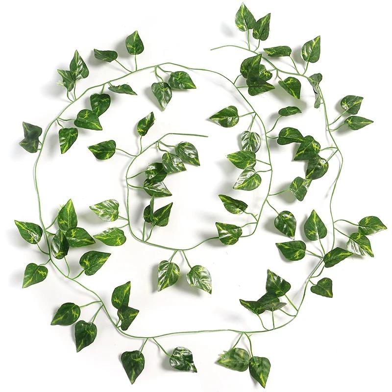 2.1M Artificial Hanging Plant Fake Vine Ivy Leaf Greenery Garland Garden Fence Exterior Decor Wall Wedding Home Party Decor