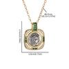 Nádherný náhrdelník s přívěskem starožitné mince s Athéninou sovou a smaragdem pro ženy, šperk pro narozeninovou oslavu, vysoce módní dárek