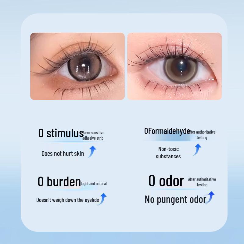 An Lingrong Natural Style Glue-Free Reusable Eyelashes for Beginners - Versatile Segmented Clusters Single Tweezer