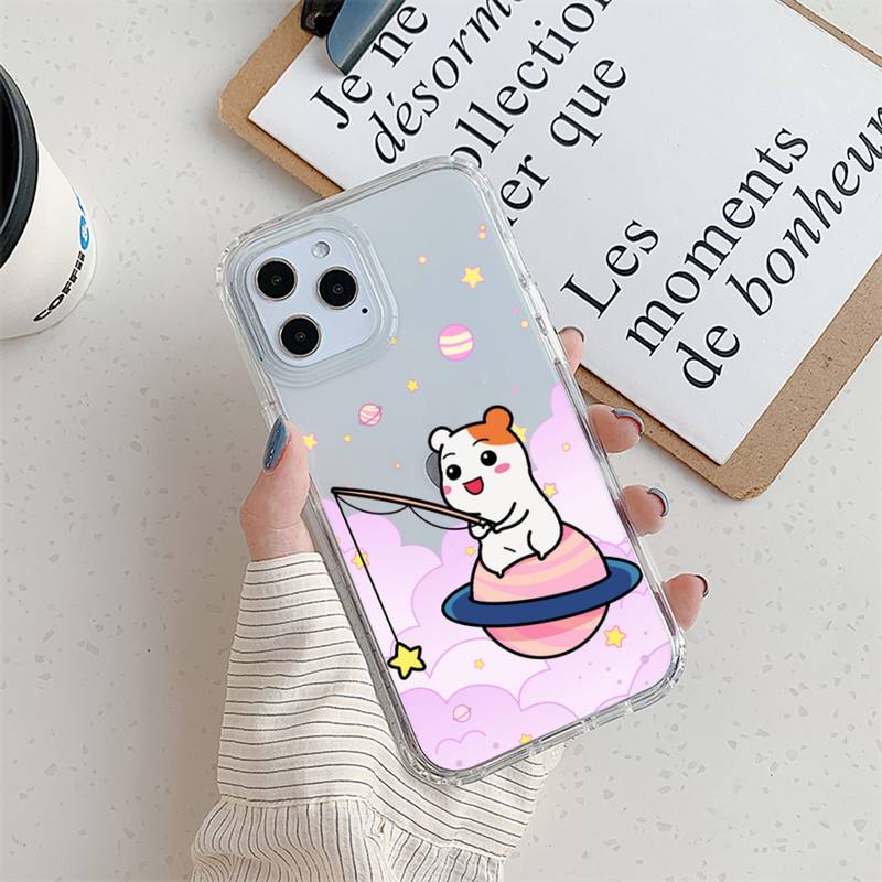 Oruchuban Ebichu Etui na telefon dla iPhone 11 12 Mini 13 14 Pro XS Max X 8 7 6s Plus 5 SE XR Przezroczysta obudowa