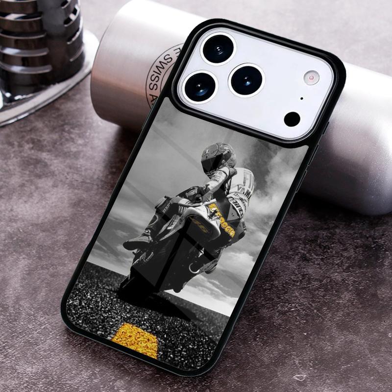 Motorcycle Man Phone Case for iPhone 17 16 15 Pro Max Air 14 13 12 11 Plus Shockproof Capa Cover