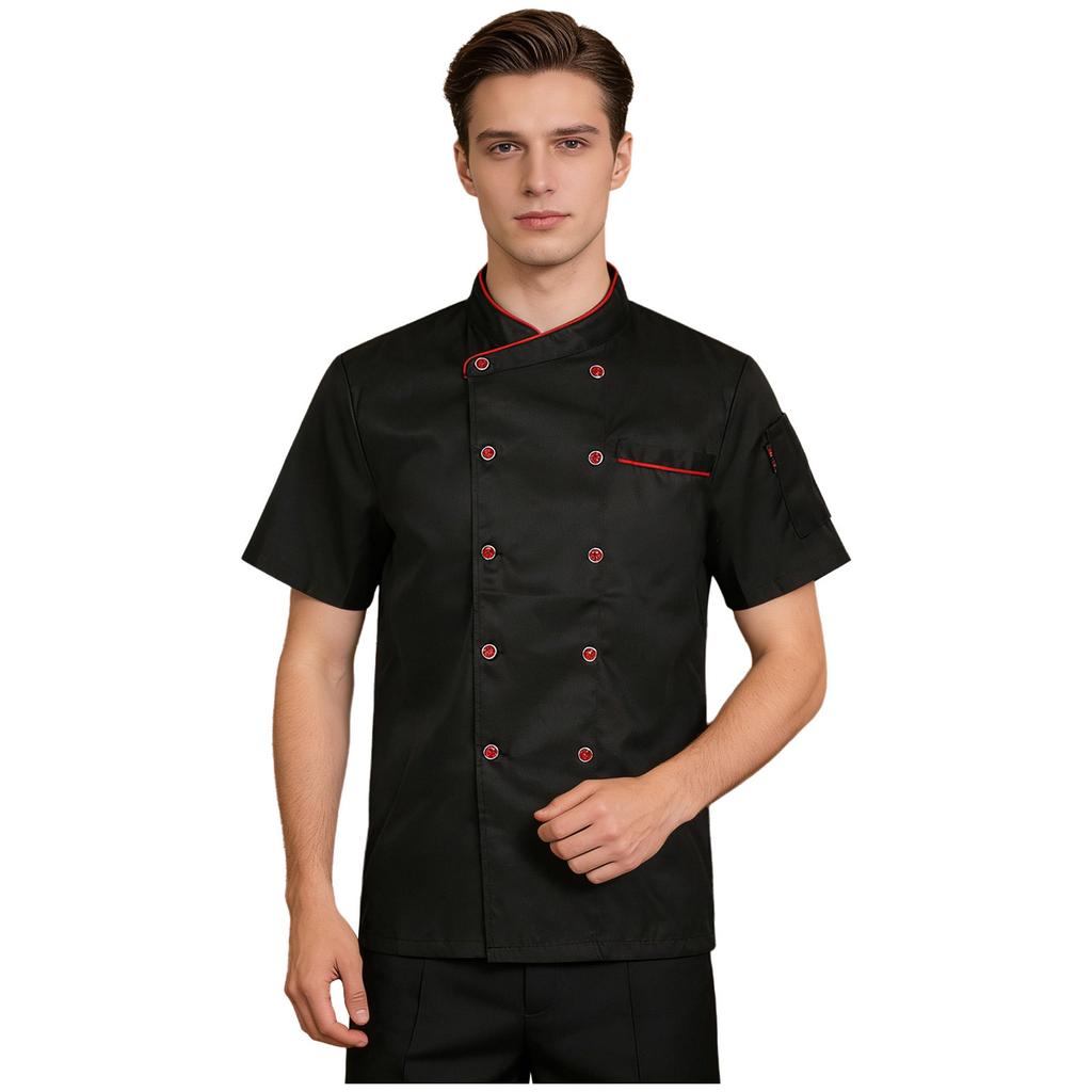 Kochjacke für Unisex, Hotel, Küche, Kantine, Kochmantel, Lebensmittelservice, Arbeitsuniform für Männer und Frauen