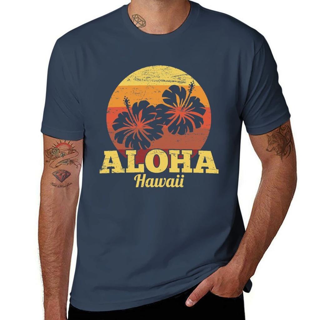 Aloha Hawaii Summer Retro Tshirt Quick Dry Travel Tshirt