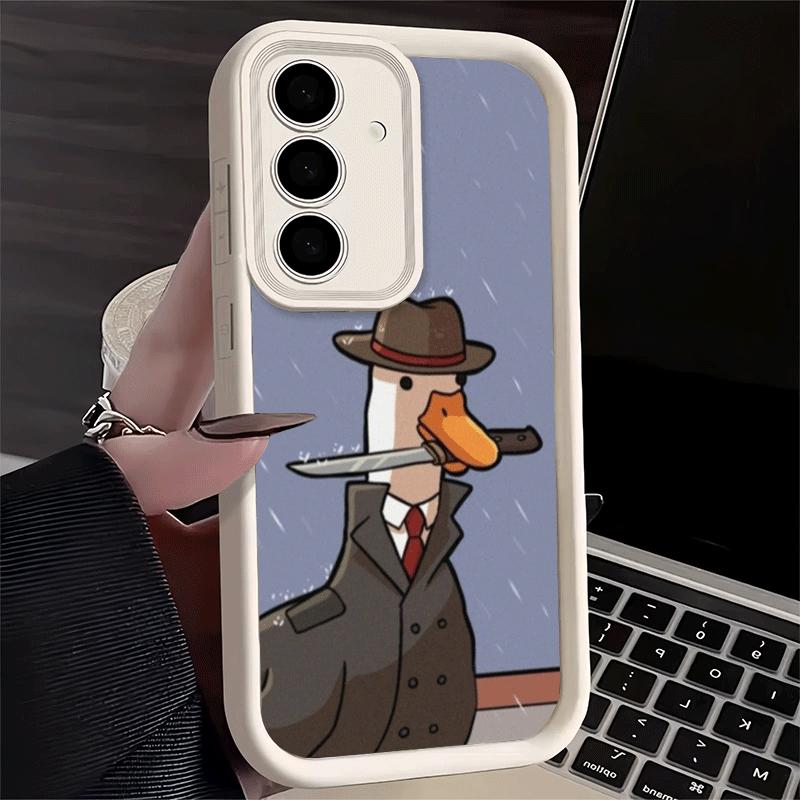 Phone Case for Samsung Galaxy A17 A16 A15 A14 A13 Funny Cartoon Goose Game A56 A36 A26 A55 A35 A25 A54 A34 A24 A53 A33 A23 A07 A