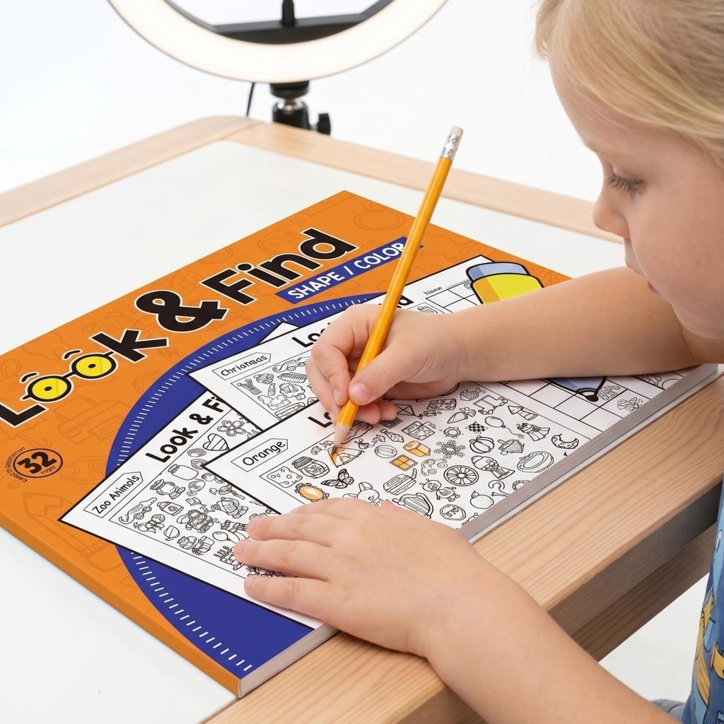 Attention Training For Ages 2-6: Fun Coloring Early Education Interactive IQ Development Learning Book For Babies