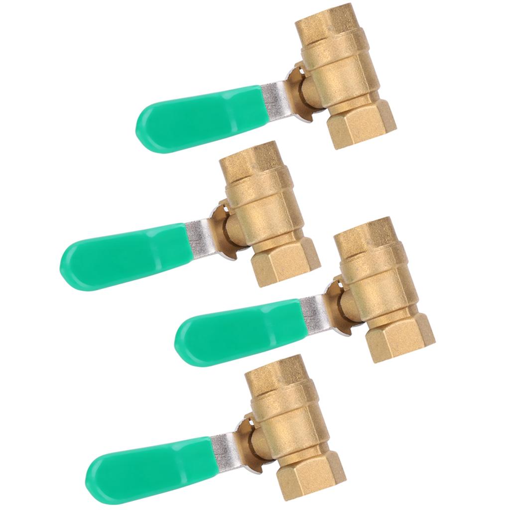 4pcs 1 4in Female Thread Ball Valve Thicken Brass Drain Shut Off Switch Water Pipe Plumbing Systerm