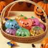 Slow Rebound Pumpkin Toys 1/4Pcs Halloween Stress Relief Toy, Smiling Head Squeeze Toy Clear Glitter Office Desk for Relieve Anxiety
