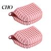Heavy Ceramic Bowls 2Pcs Silicone Oven Mitts Heat Resistant Thick Grid Pattern Non-Slip Gloves for Microwave Baking Kitchen Accessory Utensil