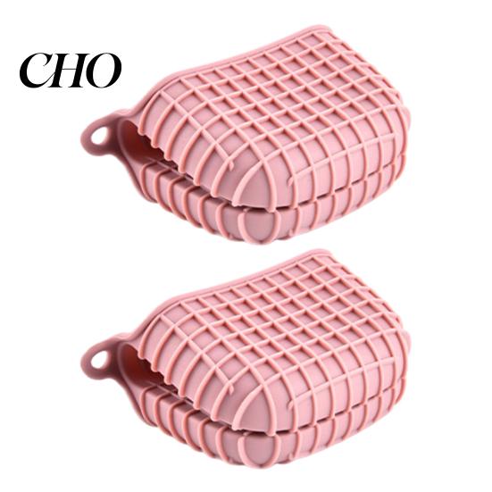 Heavy Ceramic Bowls 2Pcs Silicone Oven Mitts Heat Resistant Thick Grid Pattern Non-Slip Gloves for Microwave Baking Kitchen Accessory Utensil