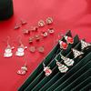 Europäisches und Amerikanisches Weihnachts-Ohrring-Set Funkelnde Diamant-Schneeflocke Glocke Feiertags-Ohr-Accessoires
