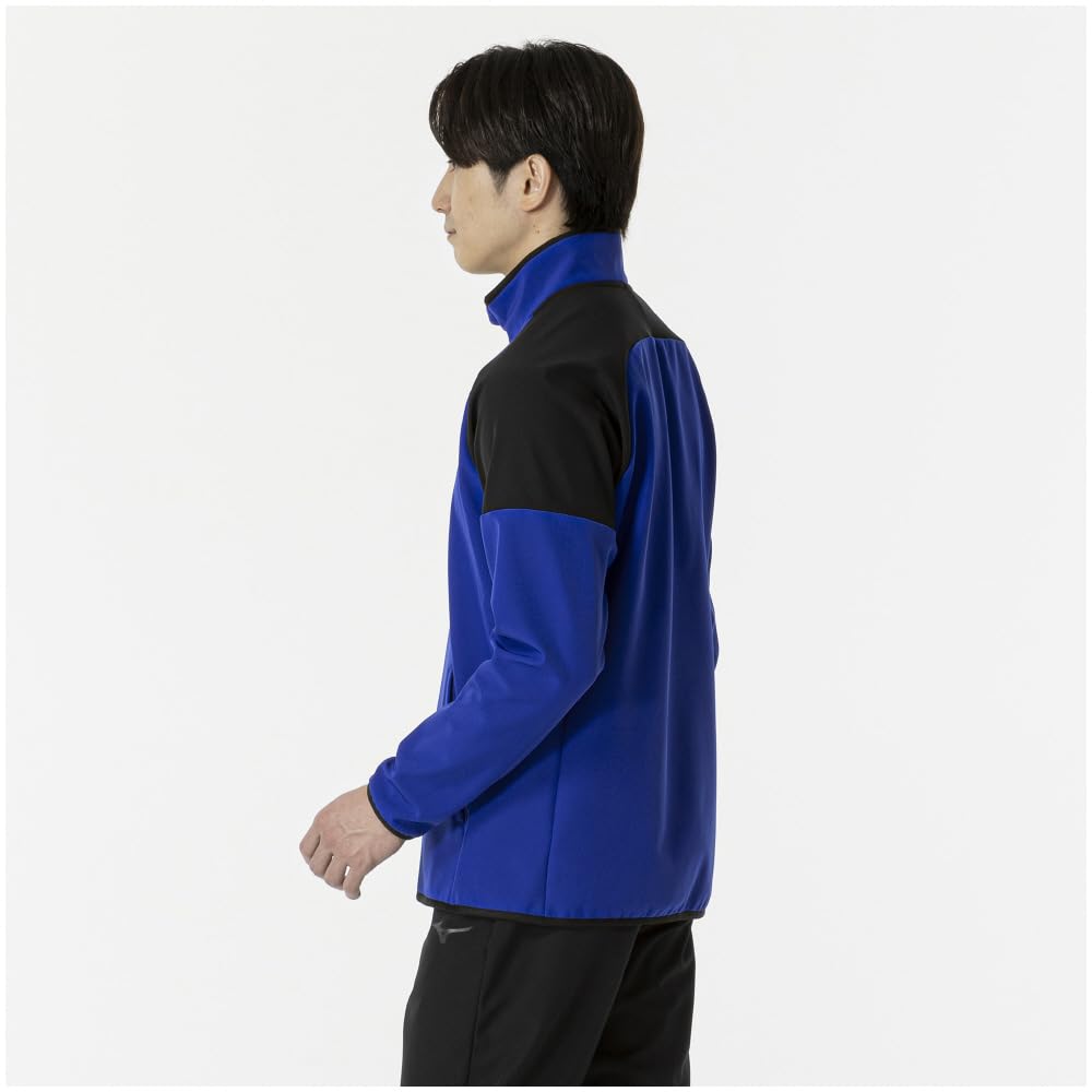 Mizuno Techseal Training and Surf Blue X Black Jacket, Water-Repellent, Windproof, Stretch, 32MEB651,