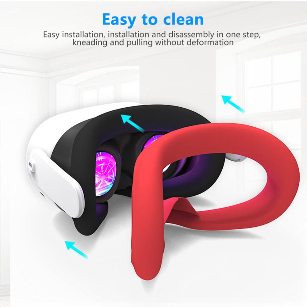 7Pcs VR Accessories Anti-Fall for Meta Quest 3S VR Protective Set VR Face Cover Controller Grips Cover Joystick Caps Lens Cover