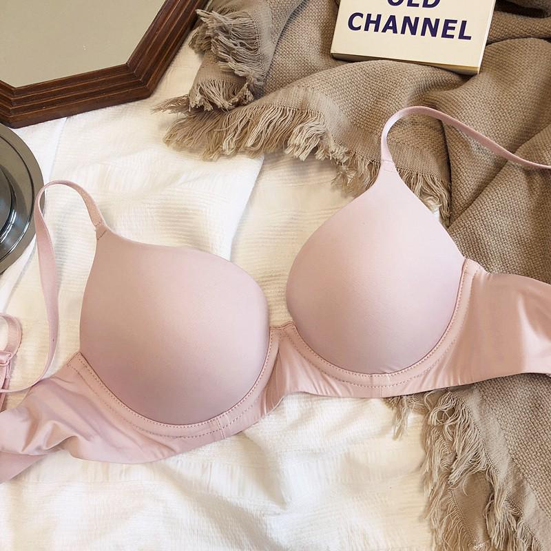 Sujetador Push-Up Sin Costuras Estilo Sudeste Asiático - Para Mujer, Copa Fina, Con Aros Cómodo, Diseño Suave de Una Sola Pieza