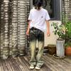 American Retro Jeans Boys Trendy Brand Spring and Autumn Old Pants High Street Vibe Straight Wide Leg Slightly Pulled Pants