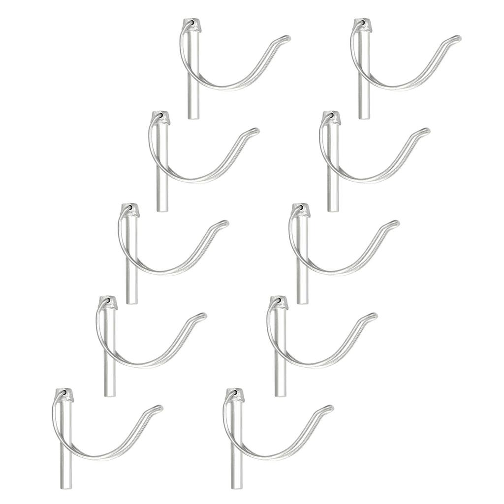 10Pcs Stainless Steel Folding Latch Pins For Equipment Trailer Clutch Lock Jack Legs Secure Connection