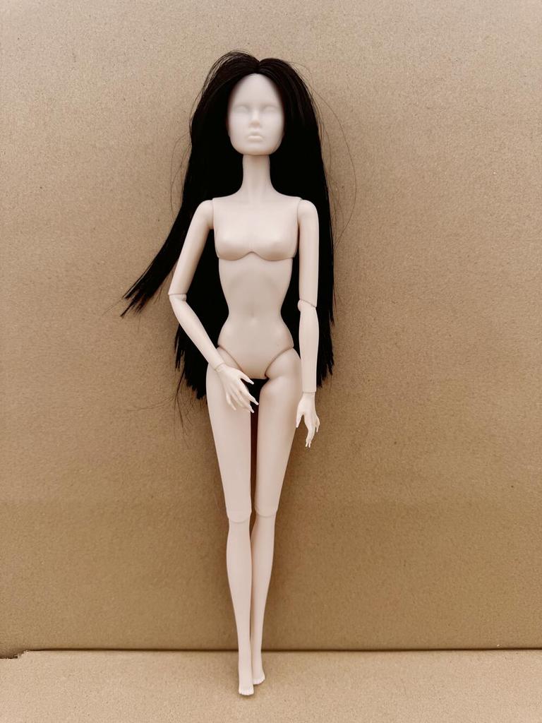 1/6 PP Face Mold Doll Figures Joints Movable Solid Doll 30cm Blank Doll Head Make Up Practice DIY Doll Playing Parts