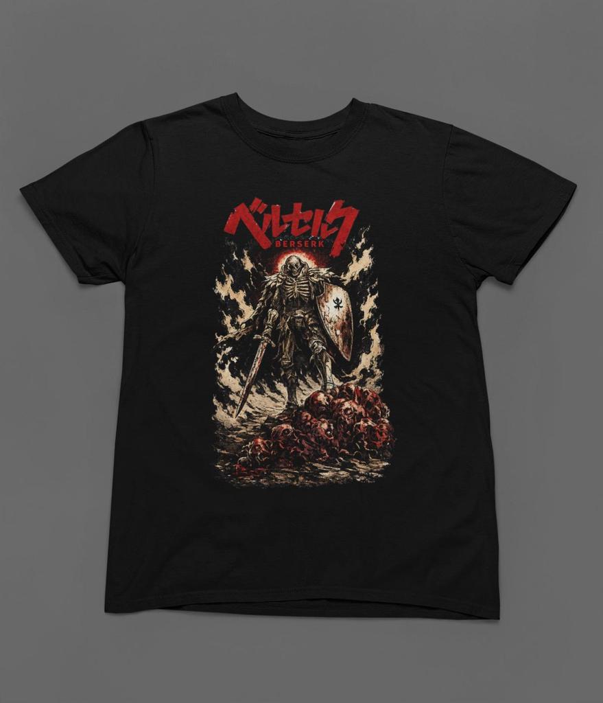 Anime Manga Shirt, Anime Vintage Special T-shirt Unisex, Anime Shirt, Black Swordsman, Skull Knight, Graphic Anime Tee, Manga Shirt, Japan