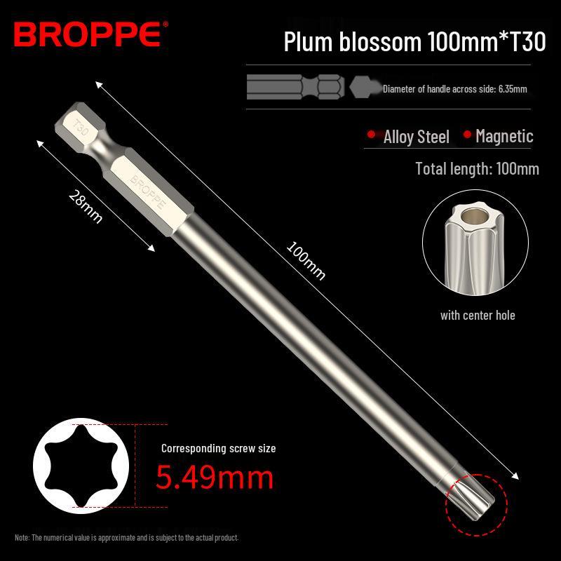 Plum Blossom Magnetic Drill and Screwdriver Bit Set