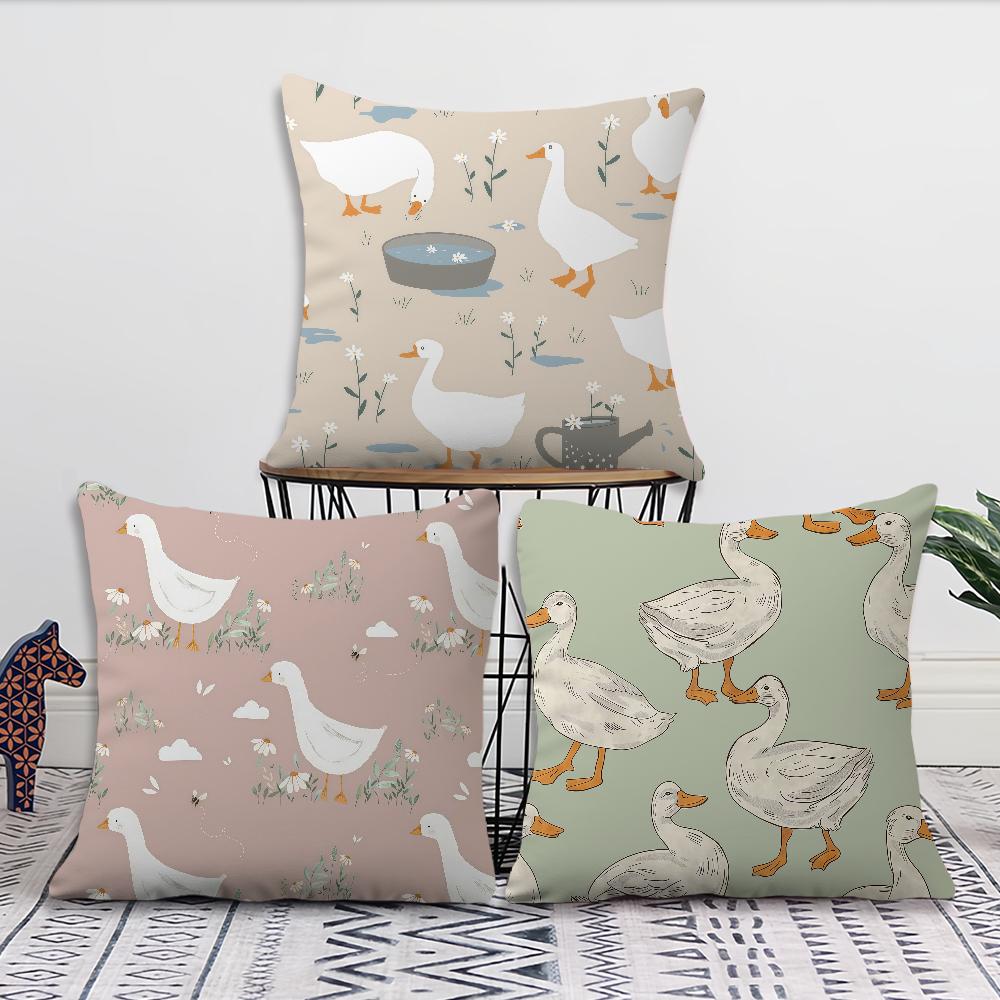Stylish Goose Pattern cushion cover For Pillow Printing Sofa Decoration Home Car Room Coffee Shop Office Nordic Simplicity
