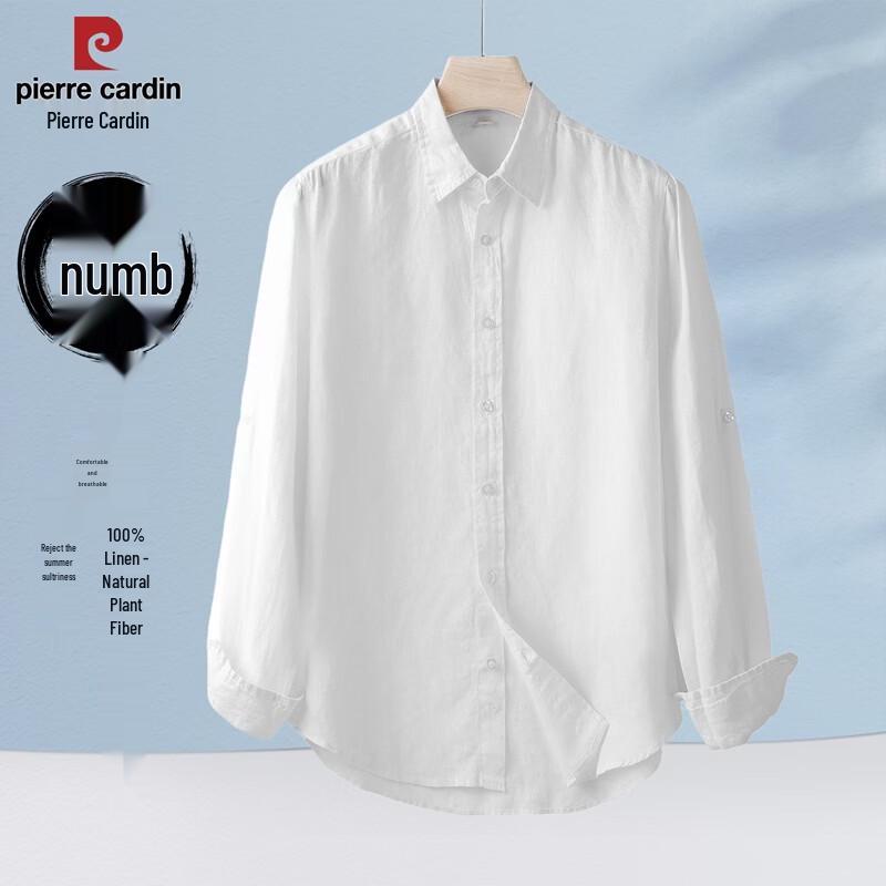 Pierre Cardin Men s Pure Linen Short-Sleeve Shirt S